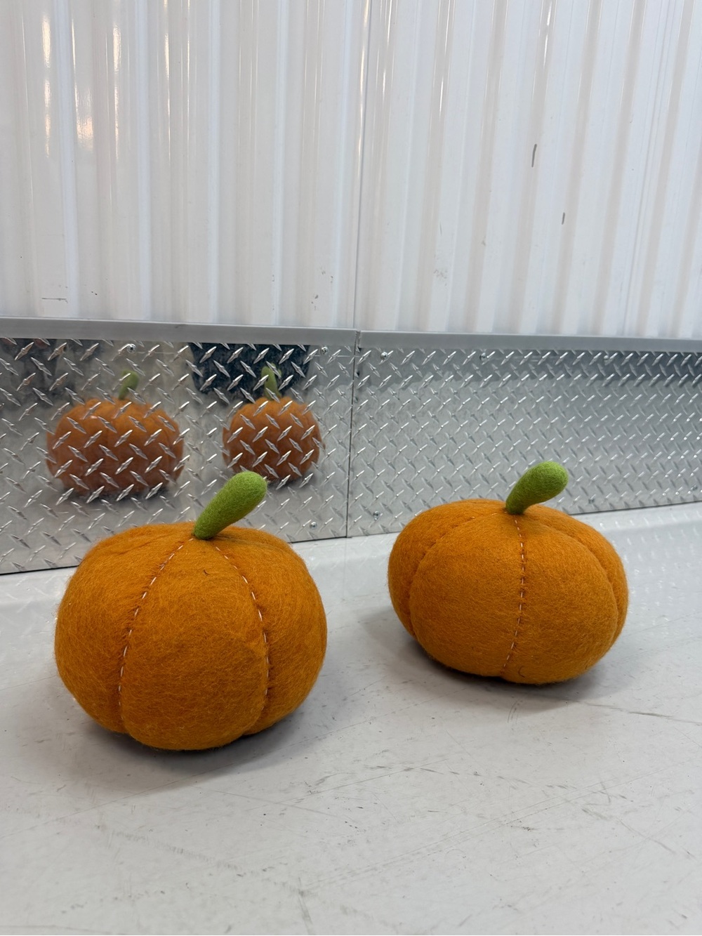 Pottery Barn Kids. Holiday Decor. Decoration wool pumpkins. Plush Toy/Decor.